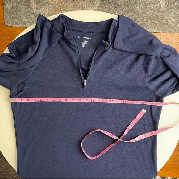 Mizzen+Main Men’s ProFlex Quarter Zip Pullover Navy Heather Size XXL - Picture 3 of 7